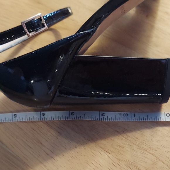 Kate Spade patent leather ankle wrap open toe pumps 7B - Picture 6 of 6